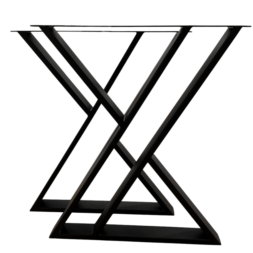 Picioare metalice masa, set metal, 2 bucati, mobilier dining, 65x8x73cm - BUZ.RO