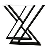 Picioare metalice masa, set metal, 2 bucati, mobilier dining, 65x8x73cm - BUZ.RO