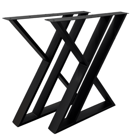 Picioare metalice masa, set metal, 2 bucati, mobilier dining, 65x8x73cm - BUZ.RO