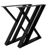 Picioare metalice masa, set metal, 2 bucati, mobilier dining, 65x8x73cm - BUZ.RO