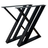 Picioare metalice masa, set metal, 2 bucati, mobilier dining, 65x8x73cm - BUZ.RO