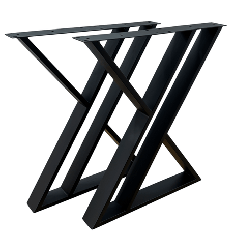 Picioare metalice masa, set metal, 2 bucati, mobilier dining, 65x8x73cm - BUZ.RO