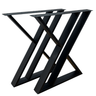 Picioare metalice masa, set metal, 2 bucati, mobilier dining, 65x8x73cm - BUZ.RO