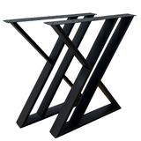 Picioare metalice masa, set metal, 2 bucati, mobilier dining, 65x8x73cm - BUZ.RO