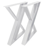 Picioare metalice masa, set metal, 2 bucati, mobilier dining, 65x8x73cm - BUZ.RO