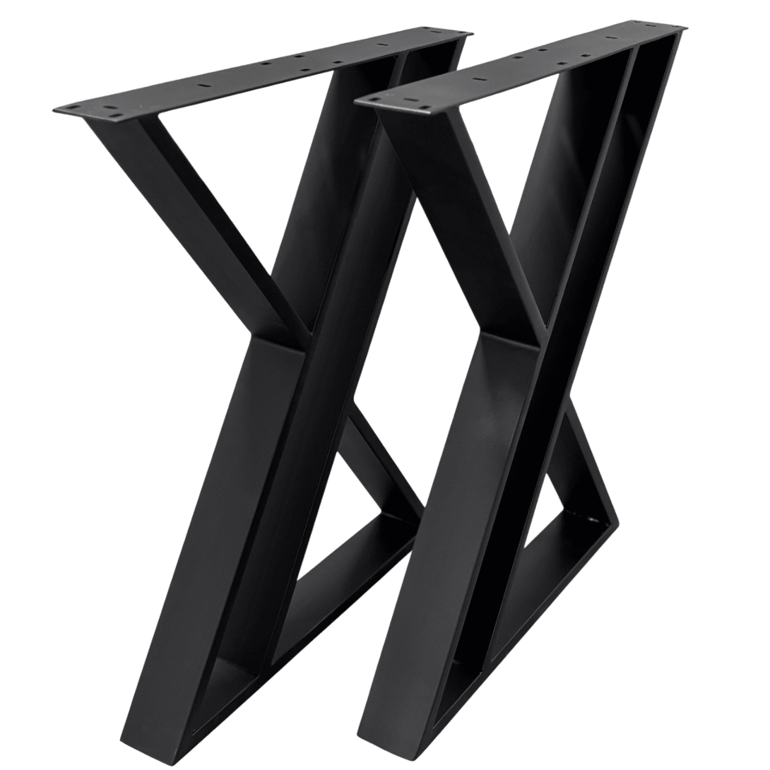 Picioare metalice masa, set metal, 2 bucati, mobilier dining, 65x8x73cm - BUZ.RO