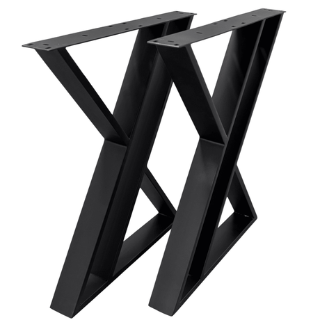 Picioare metalice masa, set metal, 2 bucati, mobilier dining, 65x8x73cm - BUZ.RO