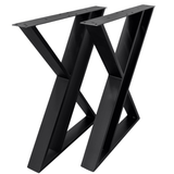 Picioare metalice masa, set metal, 2 bucati, mobilier dining, 65x8x73cm - BUZ.RO