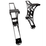 Picioare metalice masa, set metal, 2 bucati, mobilier dining, NEGRU - BUZ.RO