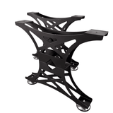 Picioare metalice masa, set metal, 2 bucati, mobilier dining, NEGRU - BUZ.RO
