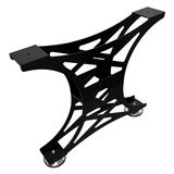 Picioare metalice masa, set metal, 2 bucati, mobilier dining, NEGRU - BUZ.RO