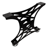 Picioare metalice masa, set metal, 2 bucati, mobilier dining, NEGRU - BUZ.RO