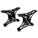 Picioare metalice masa, set metal, 2 bucati, mobilier dining, NEGRU - BUZ.RO