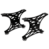Picioare metalice masa, set metal, 2 bucati, mobilier dining, NEGRU - BUZ.RO