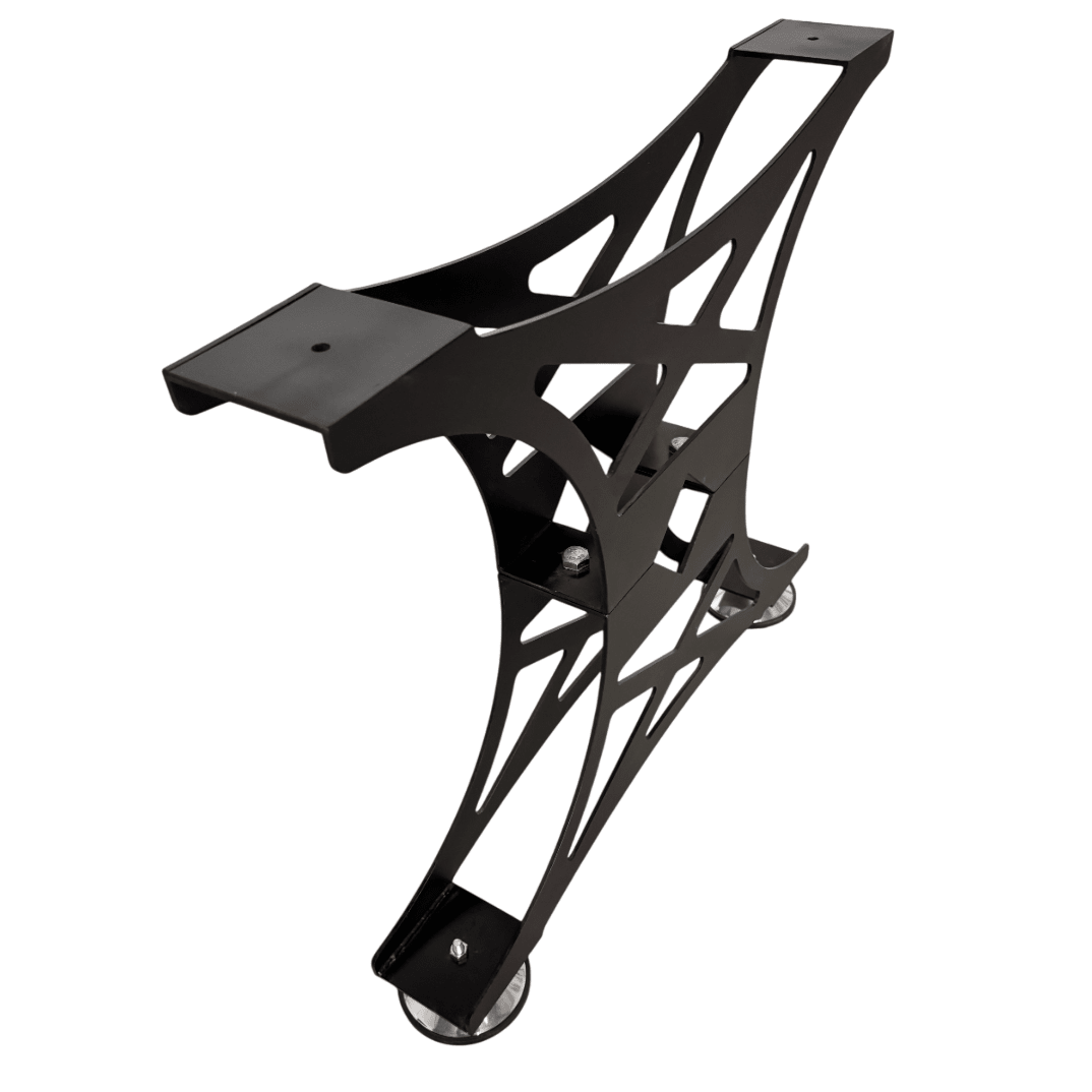 Picioare metalice masa, set metal, 2 bucati, mobilier dining, NEGRU - BUZ.RO