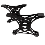 Picioare metalice masa, set metal, 2 bucati, mobilier dining, NEGRU - BUZ.RO