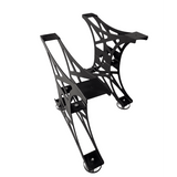 Picioare metalice masa, set metal, 2 bucati, mobilier dining, NEGRU - BUZ.RO