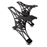 Picioare metalice masa, set metal, 2 bucati, mobilier dining, NEGRU - BUZ.RO