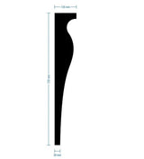 Picioare metalice mobilier,masa dinning, masuta cafea,comoda,consola, model clepsidra, set 4 bucati - BUZ.RO