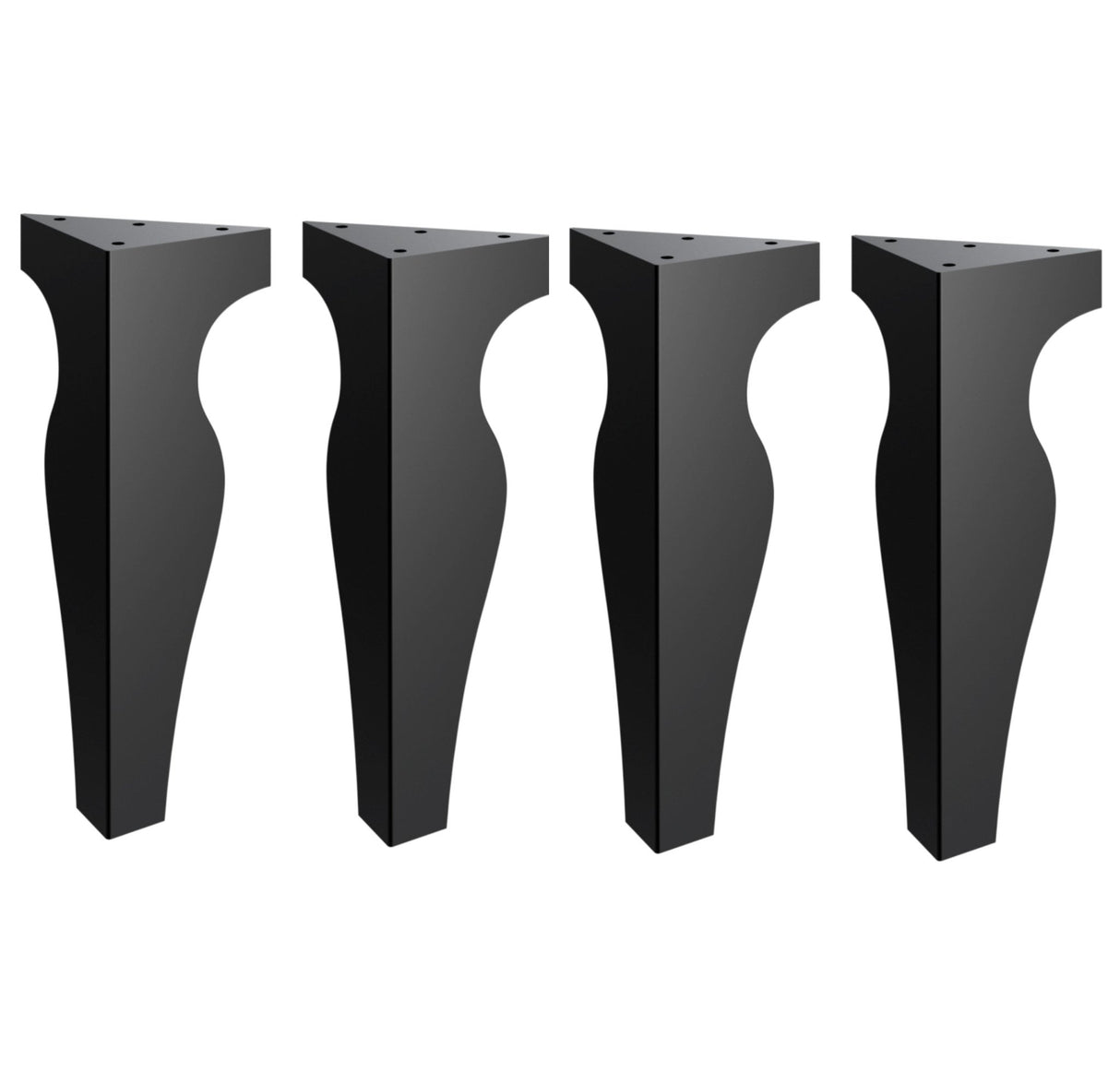 Picioare metalice mobilier,masa dinning, masuta cafea,comoda,consola, model clepsidra, set 4 bucati - BUZ.RO