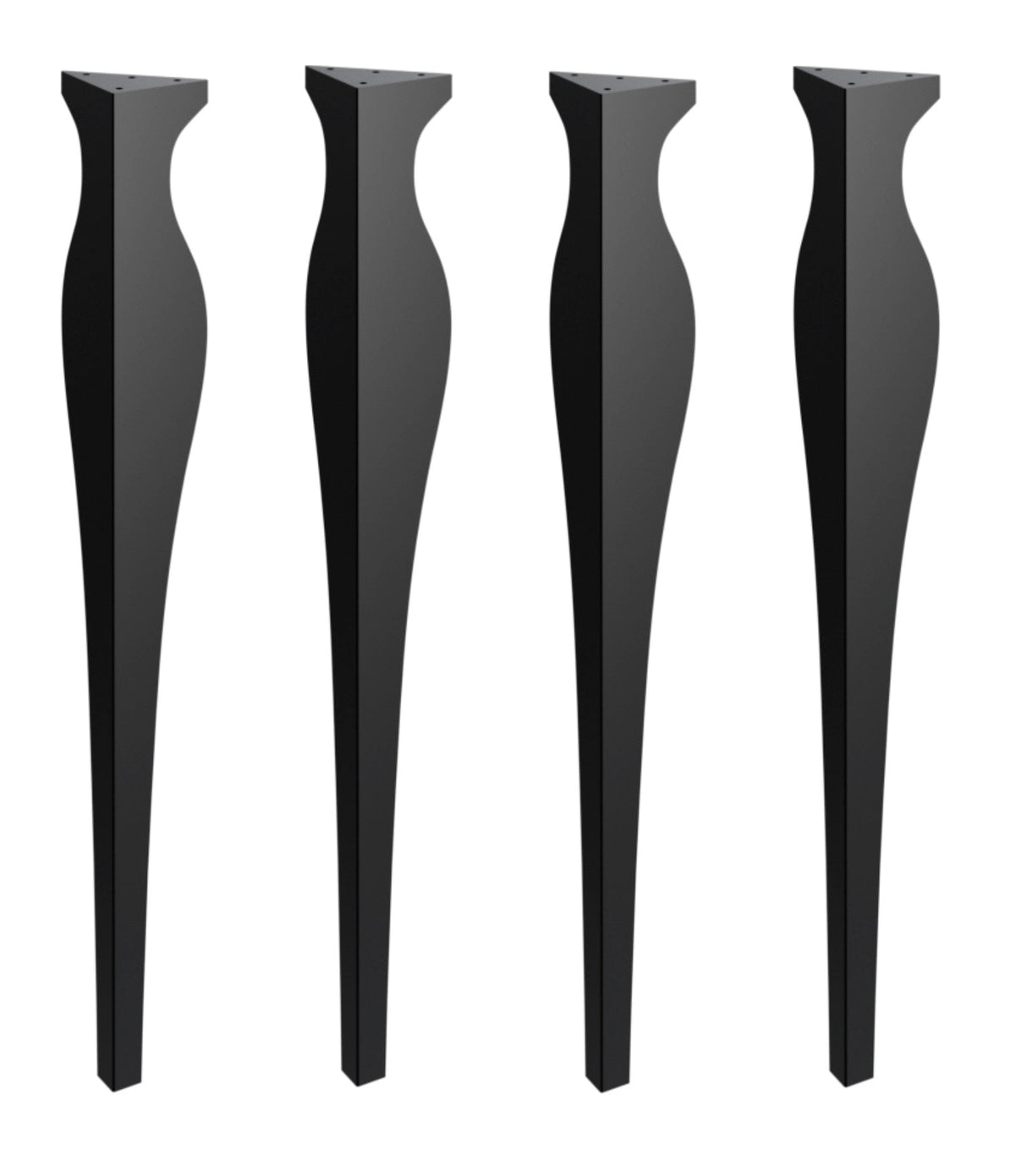 Picioare metalice mobilier,masa dinning, masuta cafea,comoda,consola, model clepsidra, set 4 bucati - BUZ.RO