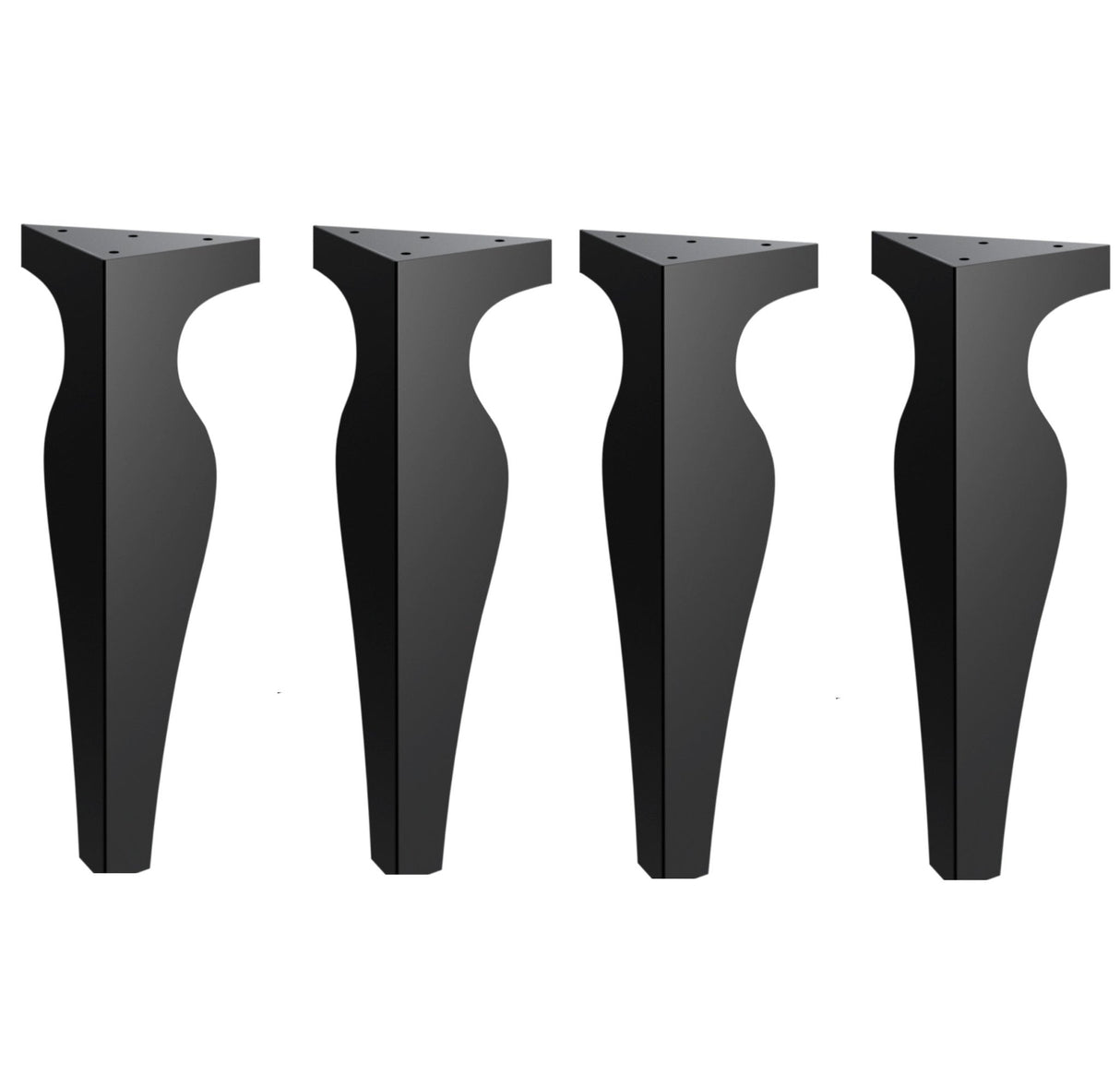 Picioare metalice mobilier,masa dinning, masuta cafea,comoda,consola, model clepsidra, set 4 bucati - BUZ.RO