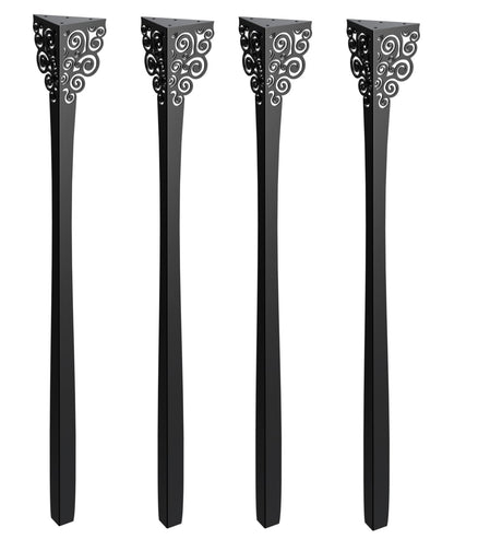 Picioare metalice mobilier,masa dinning, masuta cafea,comoda,consola, model flower, set 4 buc - BUZ.RO