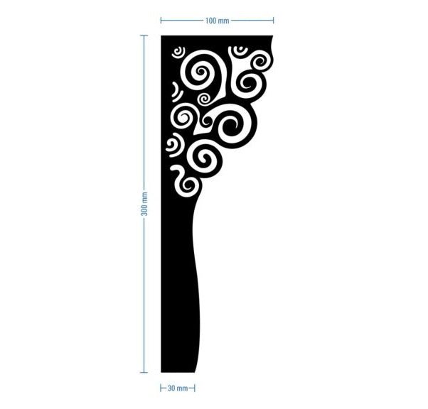 Picioare metalice mobilier,masa dinning, masuta cafea,comoda,consola, model flower, set 4 buc - BUZ.RO