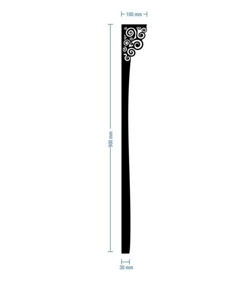 Picioare metalice mobilier,masa dinning, masuta cafea,comoda,consola, model flower, set 4 buc - BUZ.RO