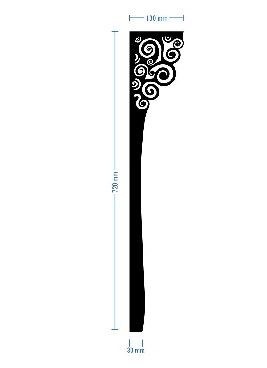 Picioare metalice mobilier,masa dinning, masuta cafea,comoda,consola, model flower, set 4 buc - BUZ.RO
