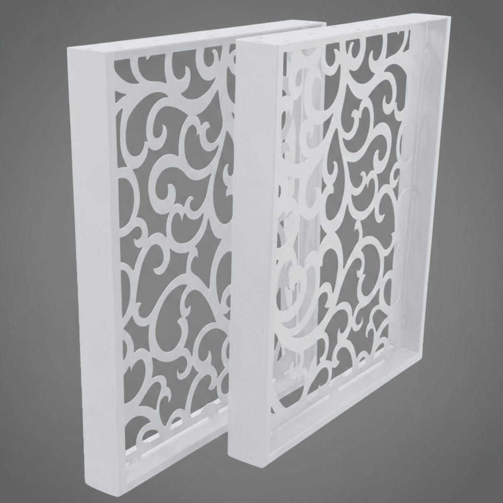 Picioare metalice , set 2 picioare ,negre ,albe , aurii , vopsite ,finisate , 60x71,8x60cm - BUZ.RO