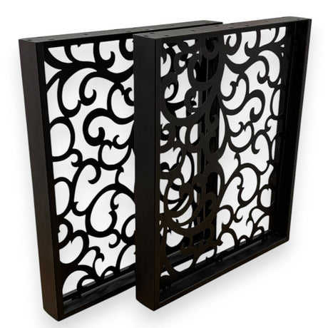 Picioare metalice , set 2 picioare ,negre ,albe , aurii , vopsite ,finisate , 60x71,8x60cm - BUZ.RO