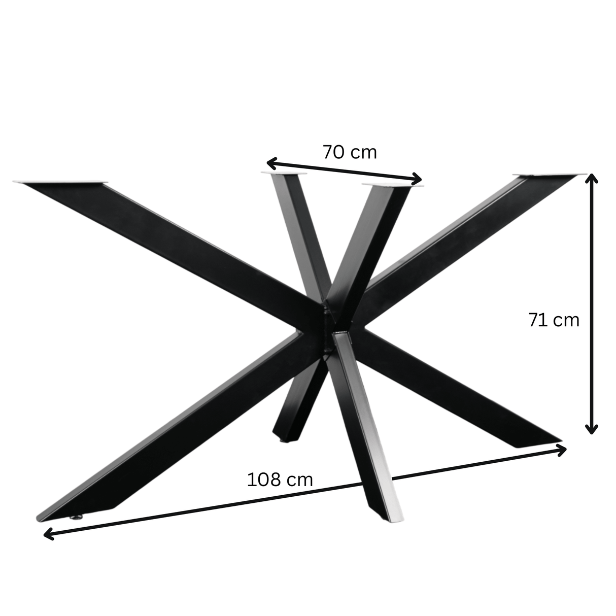 Picior metalic masa spider, negru, bucatarie/dining, 70x71x108cm - BUZ.RO
