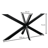 Picior metalic masa spider, negru, bucatarie/dining, 70x71x108cm - BUZ.RO