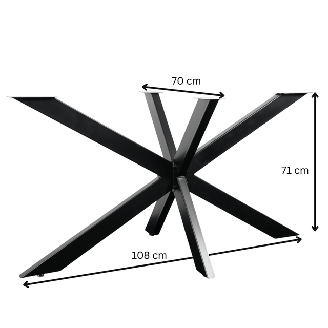 Picior metalic masa spider, negru, bucatarie/dining, 70x71x108cm - BUZ.RO