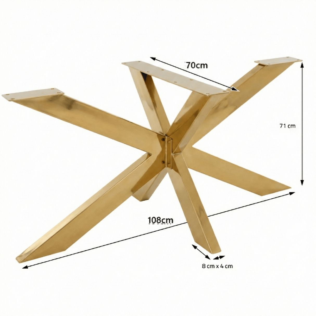 Picior metalic masa spider, negru, bucatarie/dining, 70x71x108cm - BUZ.RO