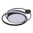 Plafoniera lustra LED, moderna, aluminiu, 3 culori, telecomanda integrata, 37X46.5 cm - BUZ.RO