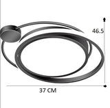 Plafoniera lustra LED, moderna, aluminiu, 3 culori, telecomanda integrata, 37X46.5 cm - BUZ.RO