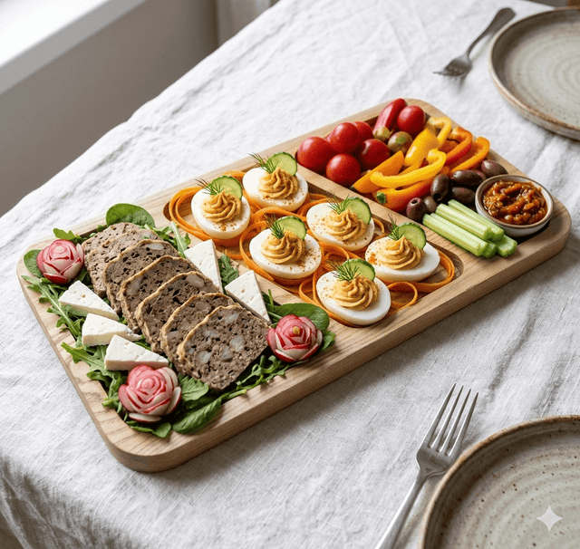 Platou Servire Frasin | 3 Compartimente | 45x25x2cm | Lemn Masiv | Ulei Natural - BUZ.RO