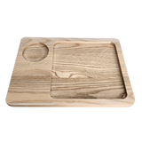 Platou Servire Frasin | Compartiment | Locas Sos | 45x32x2cm | Ulei Natural - BUZ.RO