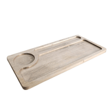 Platou Servire Frasin | Compartiment Mare | Locas Pahar | 60x29cm - BUZ.RO