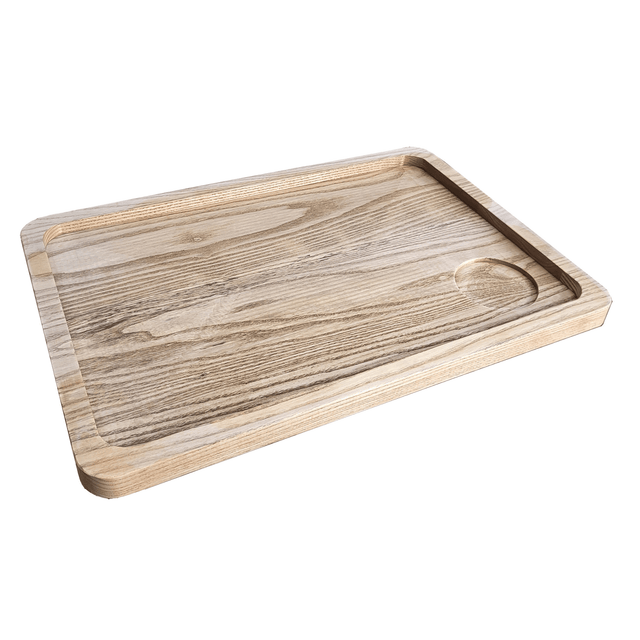Platou Servire Lemn Masiv Frasin | 45x31x2cm | Ulei Natural - BUZ.RO