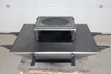 Plita gratar cu focar,grill si suport ceaun sau disc, Firepit, incorporabil, 95x95 cm - BUZ.RO