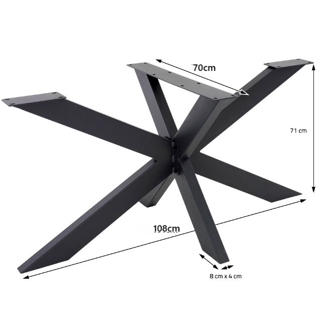 Picior metalic masa spider, negru, bucatarie/dining,  70x71x108cm