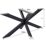 Picior metalic masa spider, negru, bucatarie/dining,  70x71x108cm