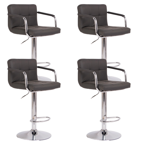 Set scaune pentru bar, salon, ajustabil, 116x43cm, negru
