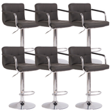 Set scaune pentru bar, salon, ajustabil, 116x43cm, negru