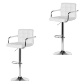 Set scaune pentru bar, salon, ajustabil, 116x43cm, negru