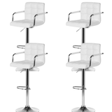 Set scaune pentru bar, salon, ajustabil, 116x43cm, negru