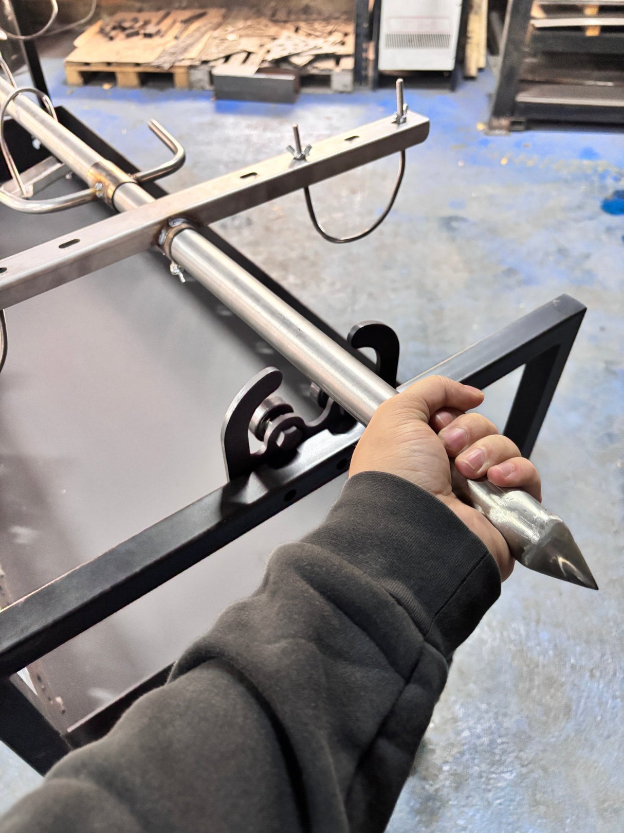 Protap Rotisor inox ,electric profesional 100 kg , porc ,purcel,vitel,berbecut,berbec ,cu focar reglabil, 160 cm x 60 cm - BUZ.RO